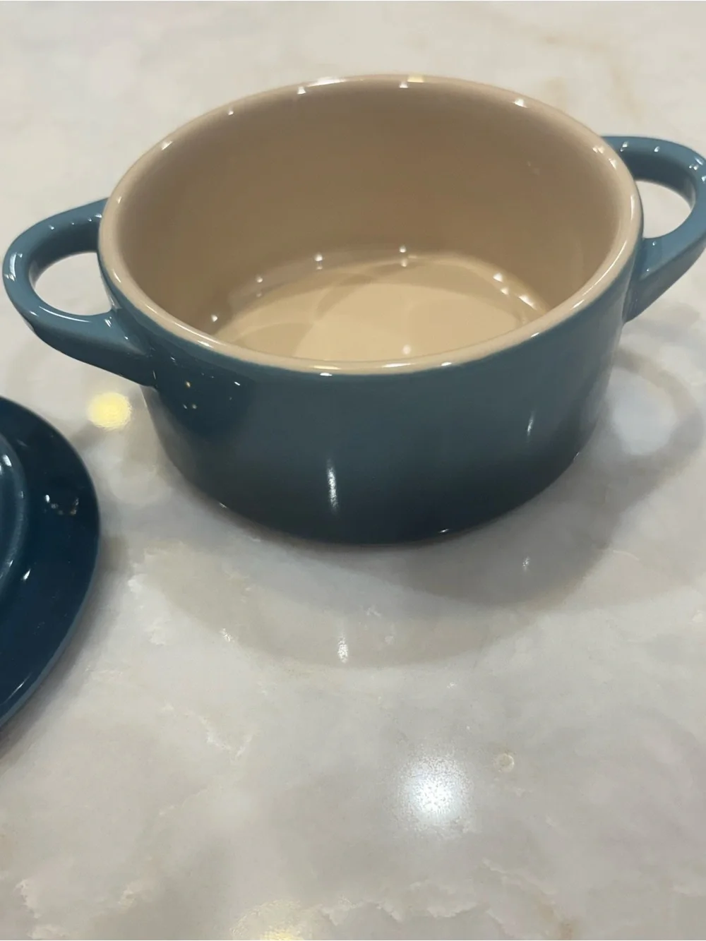 NWT Le Creuset Marine Blue Mini Round cocotte -10cm